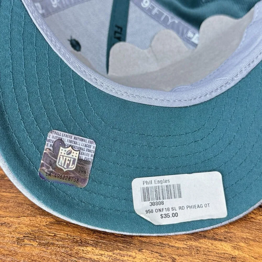 NWT 2018 PHILADELPHIA EAGLES FLEX FIT CAP HAT NEW ERA ON FIELD 950 SnapBack NFL